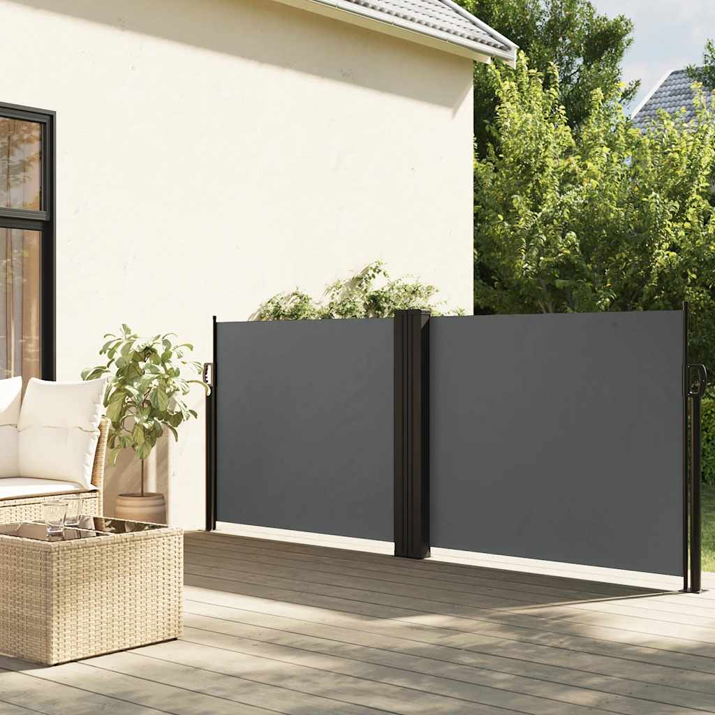 Retractable Side Awning Anthracite 120x1200 cm