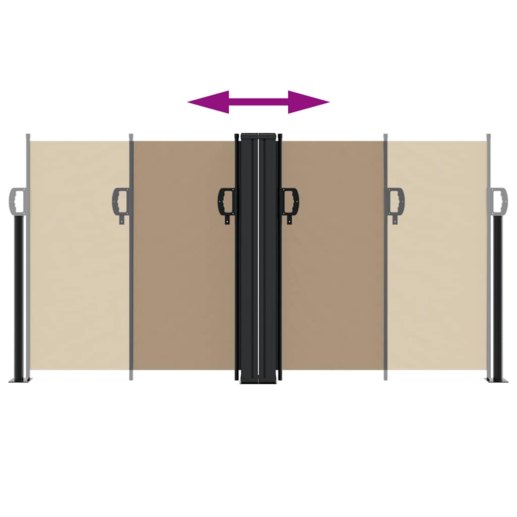 Retractable Side Awning Taupe 120x1200 cm