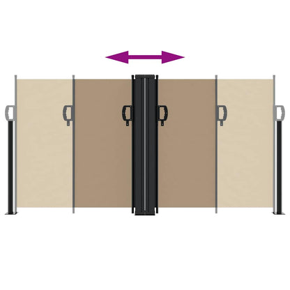 Retractable Side Awning Taupe 120x1200 cm