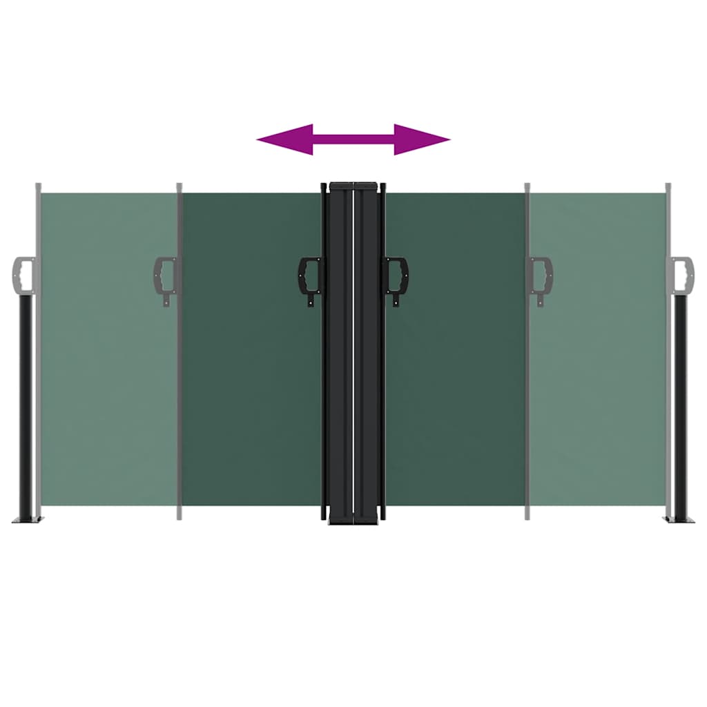 Retractable Side Awning Dark Green 120x1200 cm
