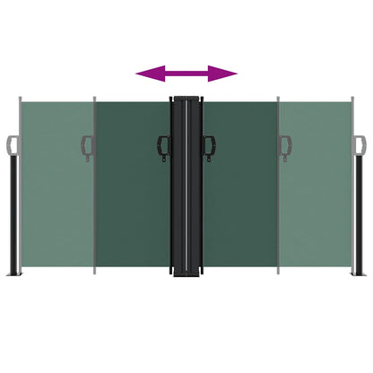 Retractable Side Awning Dark Green 120x1200 cm
