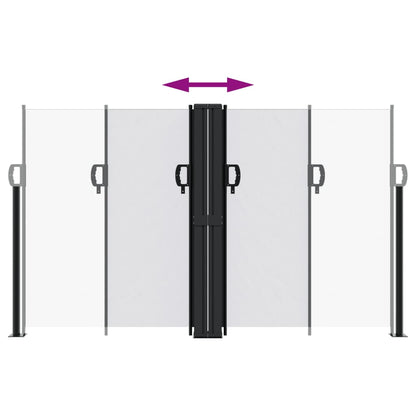 Retractable Side Awning White 140x1200 cm