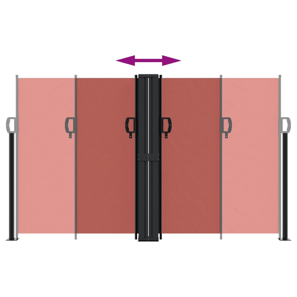 Retractable Side Awning Terracotta 140x1200 cm