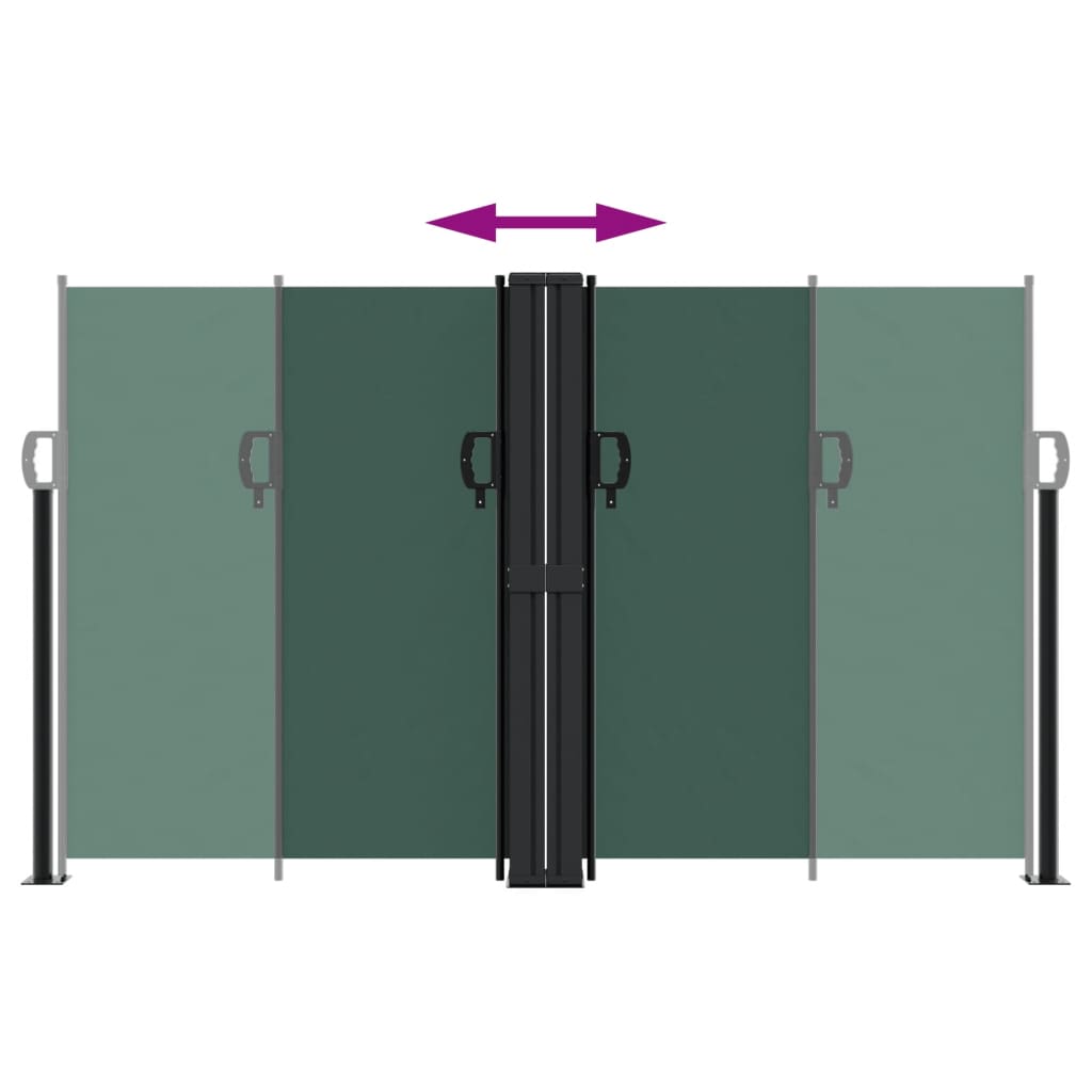 Retractable Side Awning Dark Green 140x1200 cm