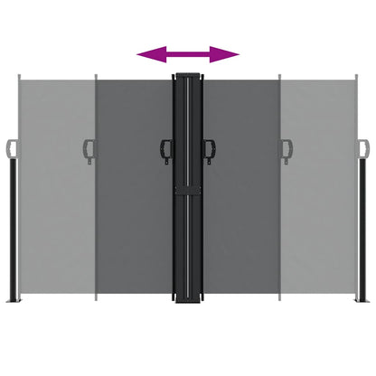 Retractable Side Awning Black 160x1200 cm
