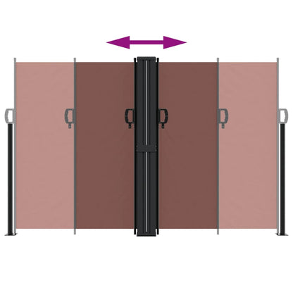 Retractable Side Awning Brown 160x1200 cm