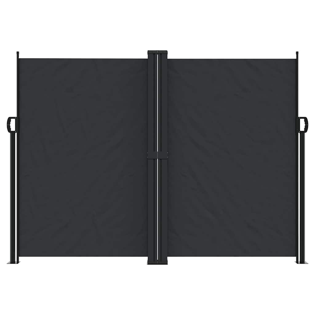 Retractable Side Awning Black 180x1200 cm