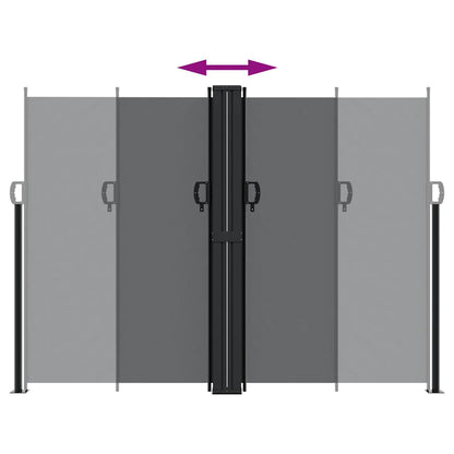 Retractable Side Awning Black 180x1200 cm