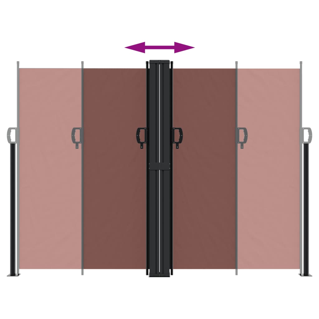 Retractable Side Awning Brown 180x1200 cm