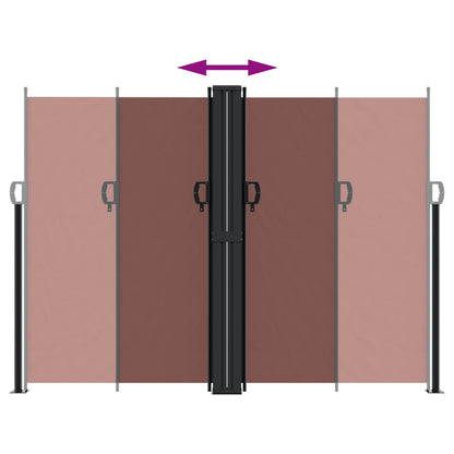 Retractable Side Awning Brown 180x1200 cm
