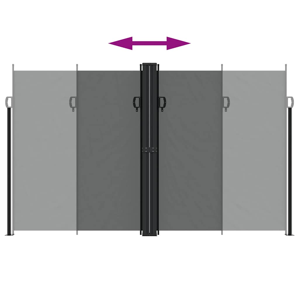 Retractable Side Awning Anthracite 200x1200 cm