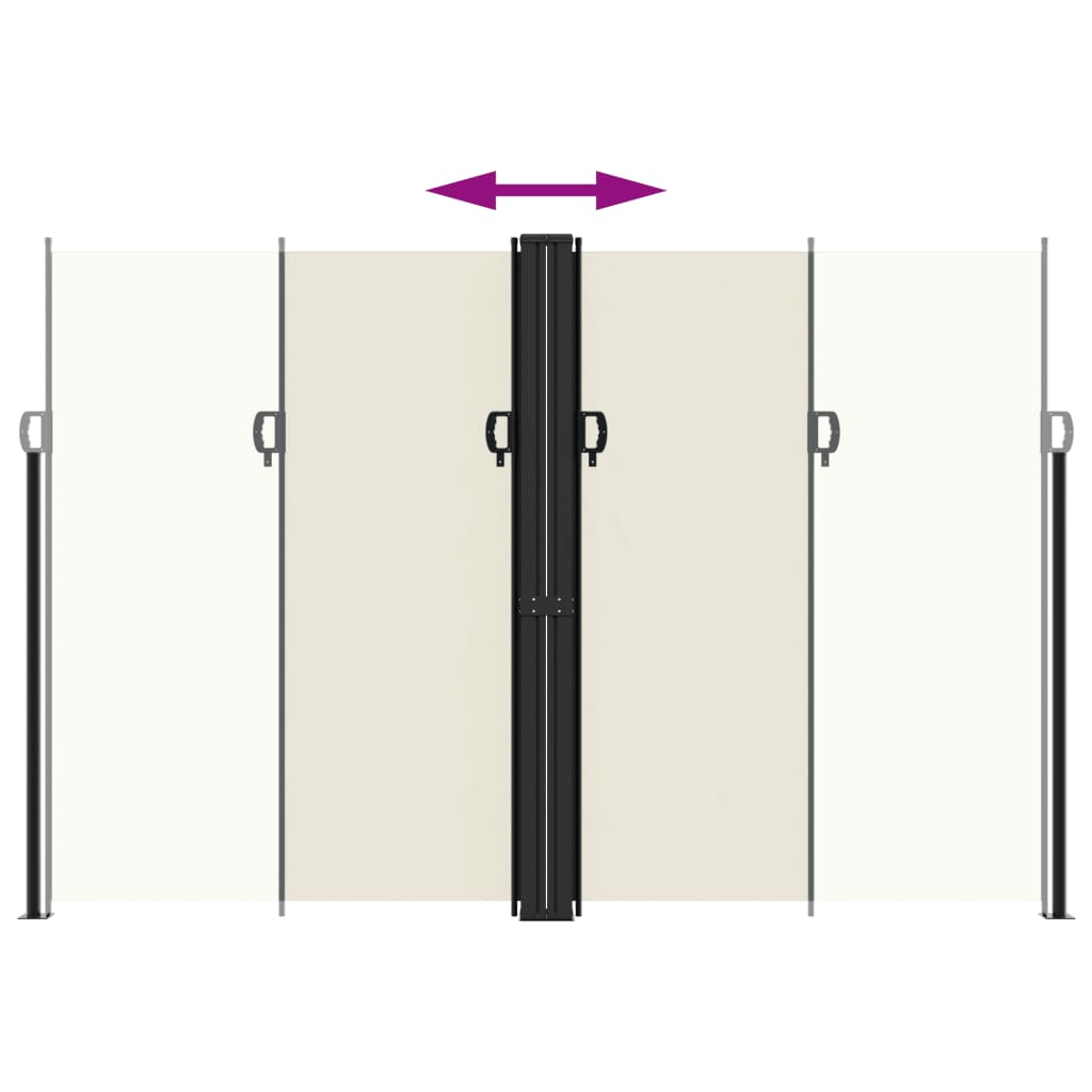 Retractable Side Awning Cream 220x1200 cm