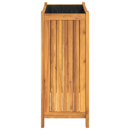 Garden Planter with Liner 54x31x75 cm Solid Wood Acacia