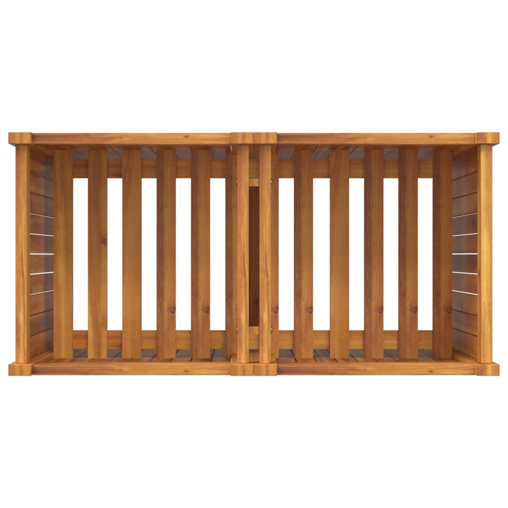 Garden Planter with Liner 84x42x75 cm Solid Wood Acacia