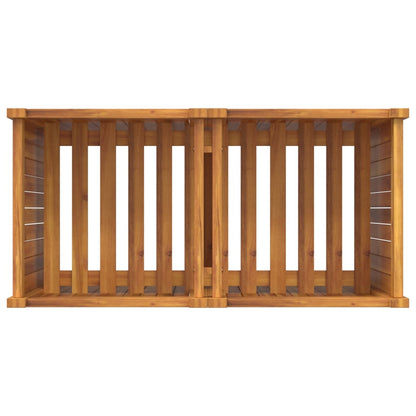 Garden Planter with Liner 84x42x75 cm Solid Wood Acacia