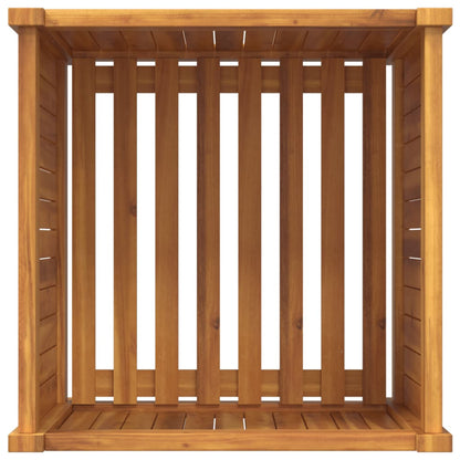 Garden Planter with Liner 50x50x50 cm Solid Wood Acacia