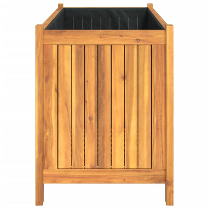 Garden Planter with Liner 99.5x38x50 cm Solid Wood Acacia