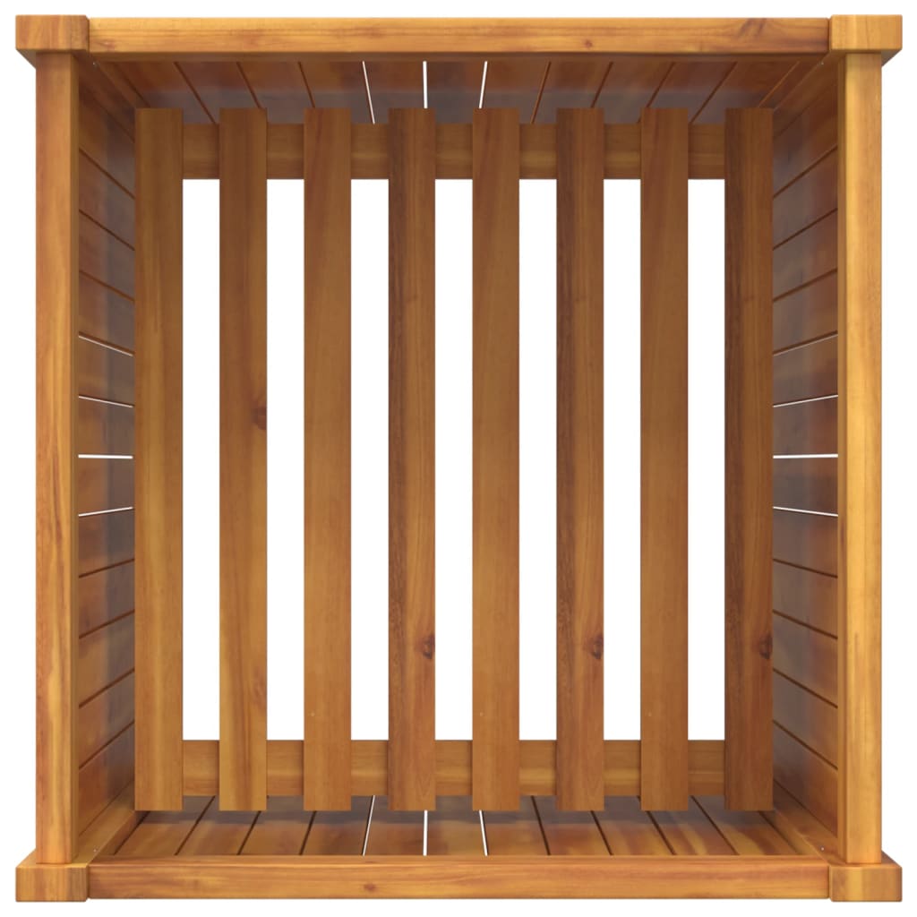Garden Planter with Liner 50x50x75 cm Solid Wood Acacia