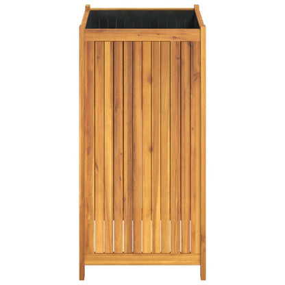 Garden Planter with Liner 50x50x100 cm Solid Wood Acacia