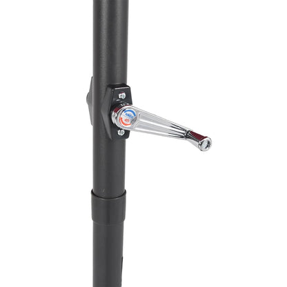 Garden Parasol with LEDs&Steel Pole Anthracite 225x225x212cm