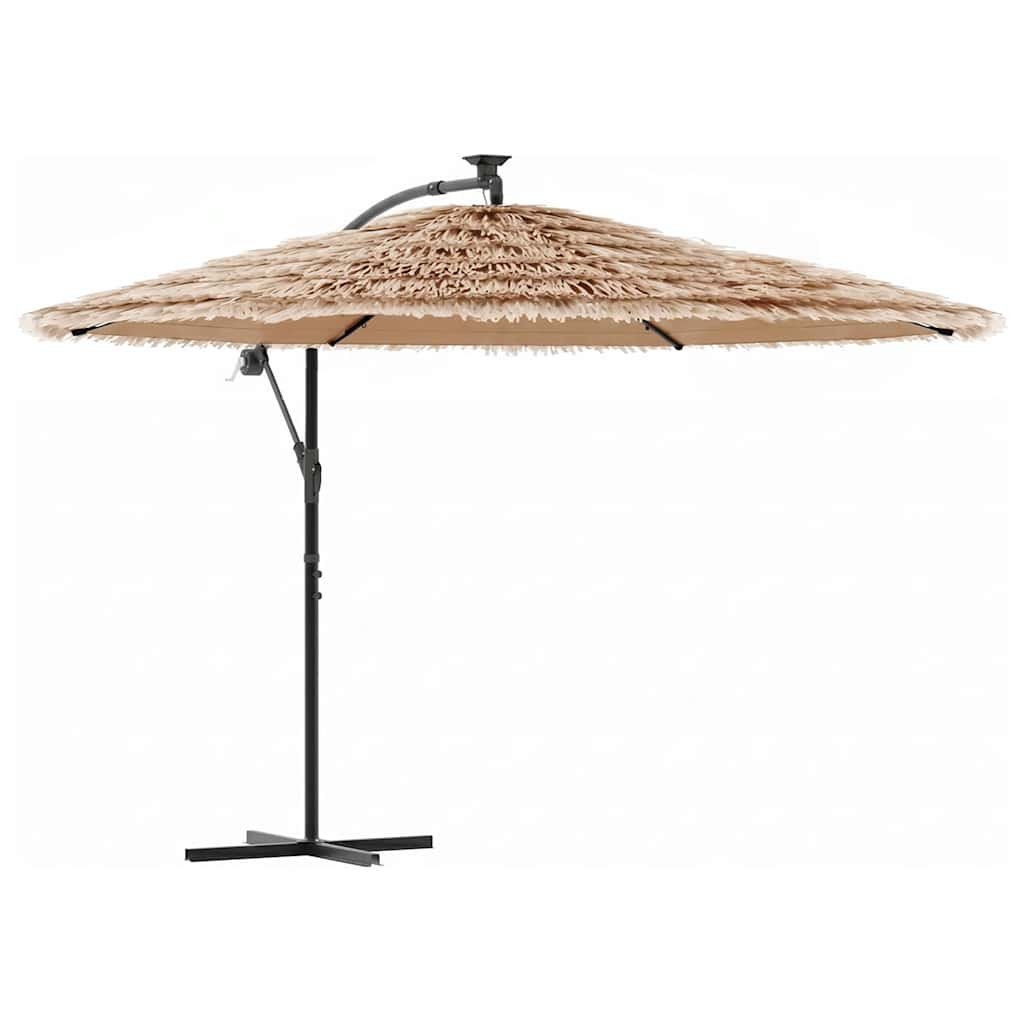 Garden Parasol with Steel Pole Brown 269x269x235 cm
