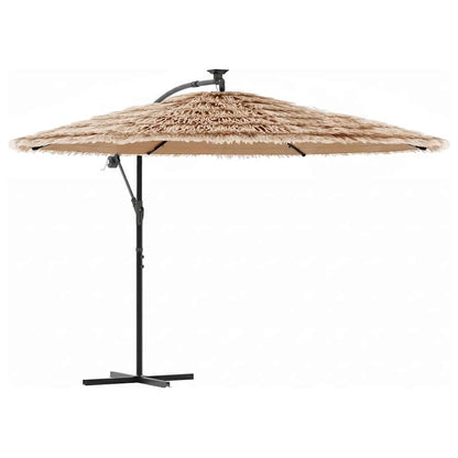 Garden Parasol with Steel Pole Brown 269x269x235 cm