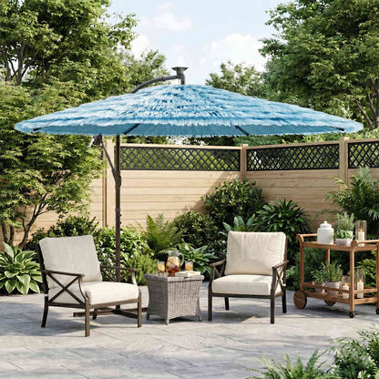 Garden Parasol with Steel Pole Blue 269x269x235 cm