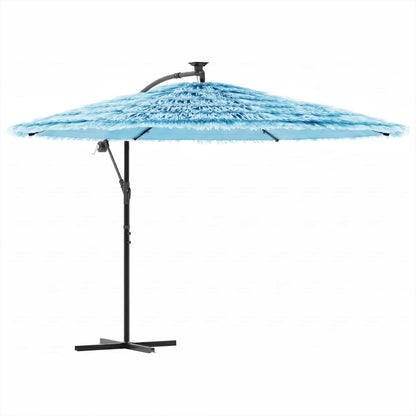 Garden Parasol with Steel Pole Blue 269x269x235 cm