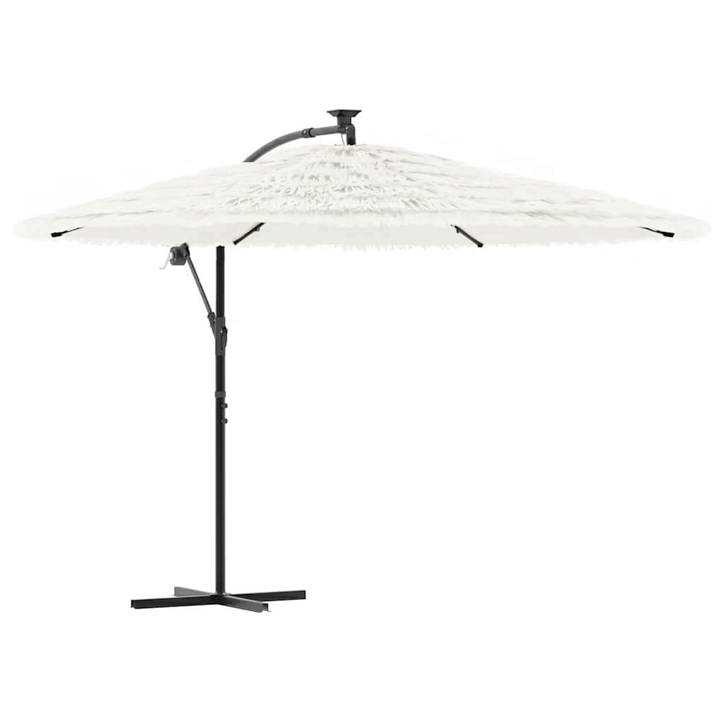 Garden Parasol with Steel Pole White 269x269x235 cm