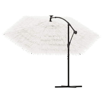 Garden Parasol with Steel Pole White 269x269x235 cm