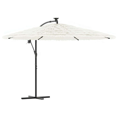 Garden Parasol with Steel Pole White 269x269x235 cm