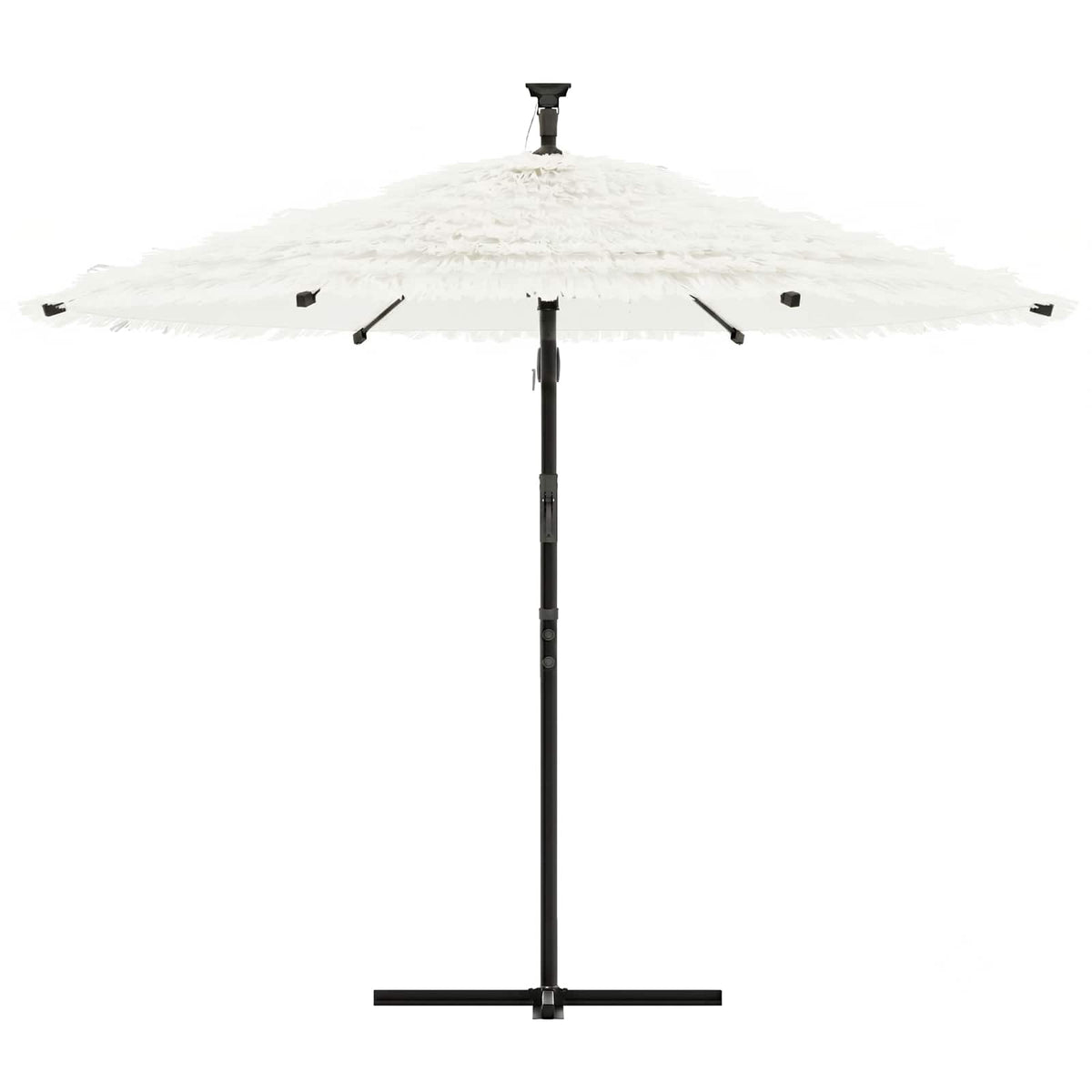 Garden Parasol with Steel Pole White 269x269x235 cm