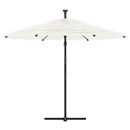Garden Parasol with Steel Pole White 269x269x235 cm