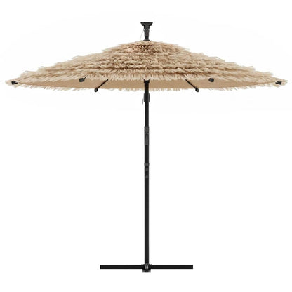 Garden Parasol with Steel Pole Brown 290x290x238 cm