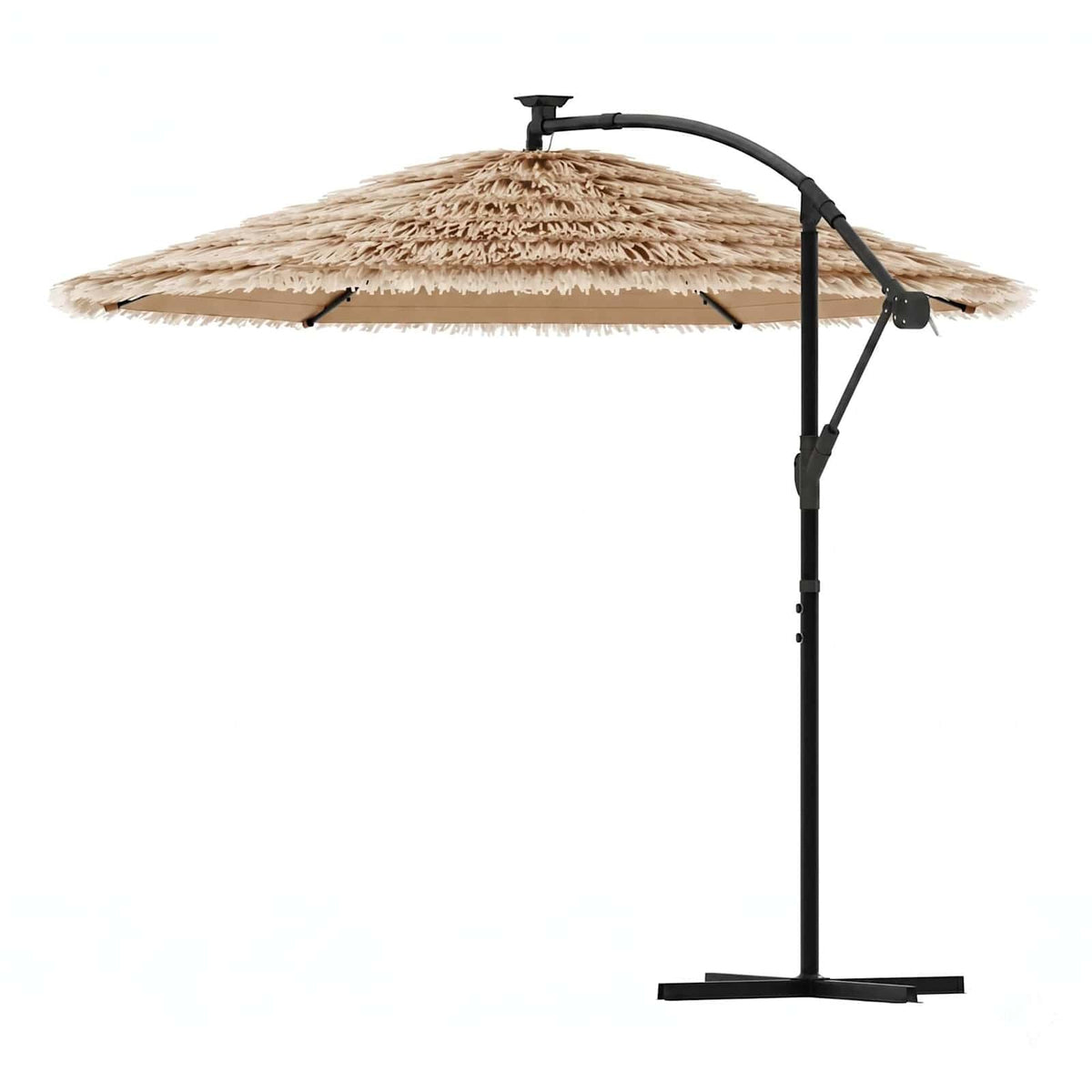 Garden Parasol with Steel Pole Brown 290x290x238 cm
