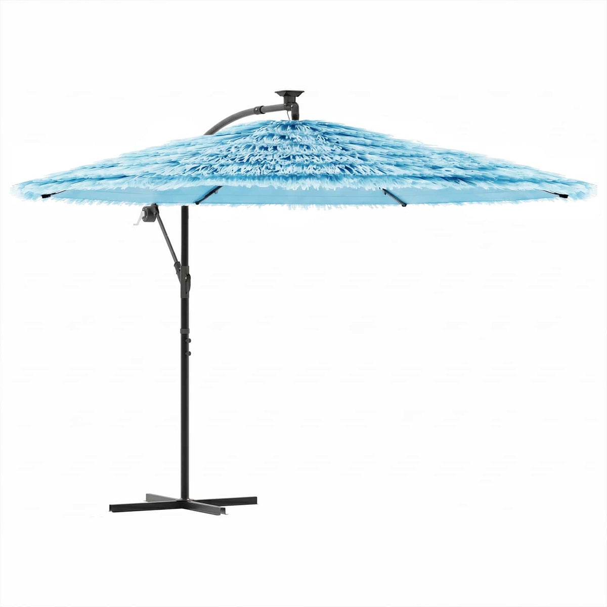 Garden Parasol with Steel Pole Blue 290x290x238 cm