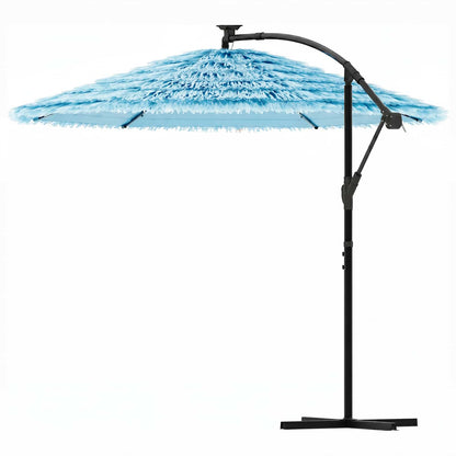 Garden Parasol with Steel Pole Blue 290x290x238 cm