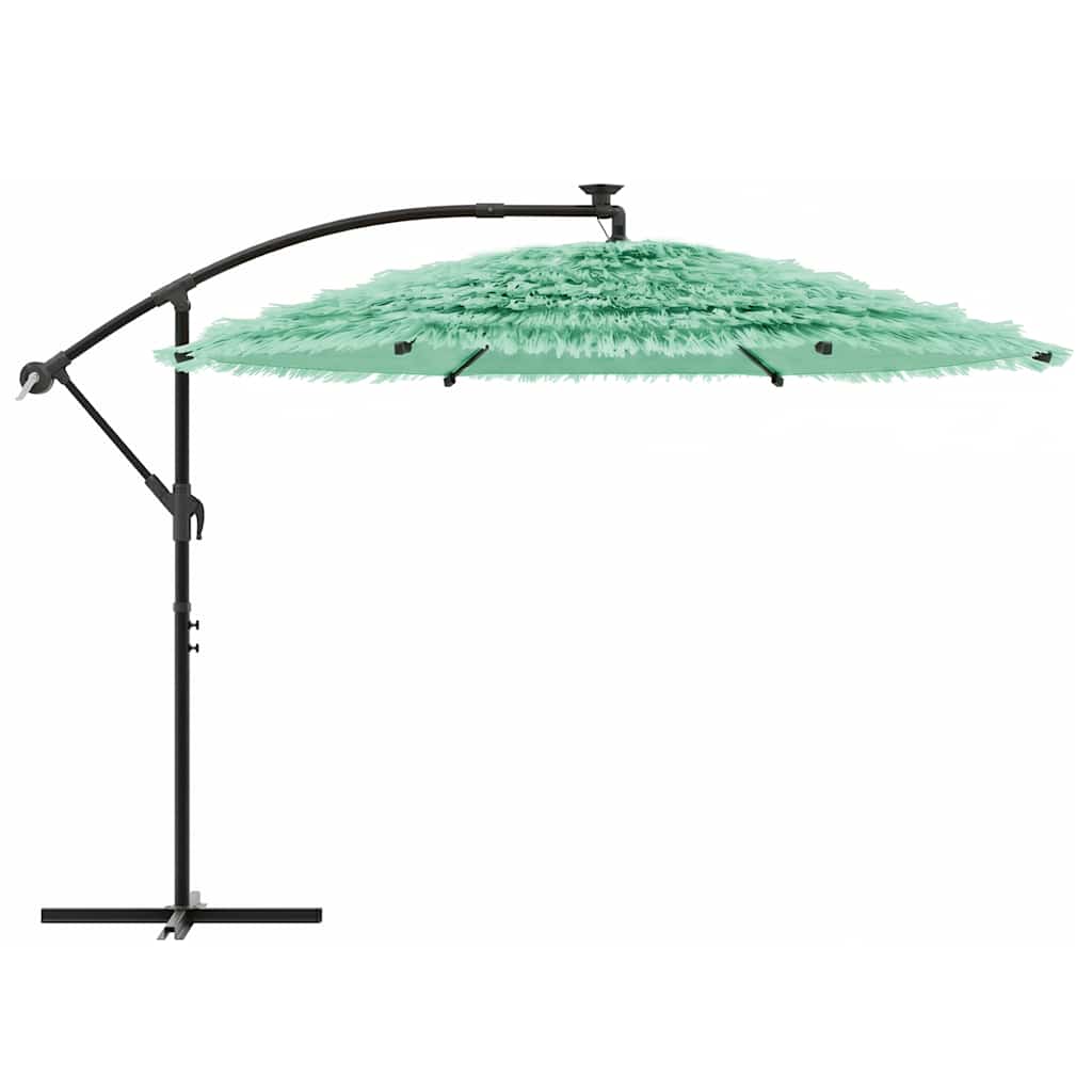 Garden Parasol with Steel Pole Green 290x290x238 cm