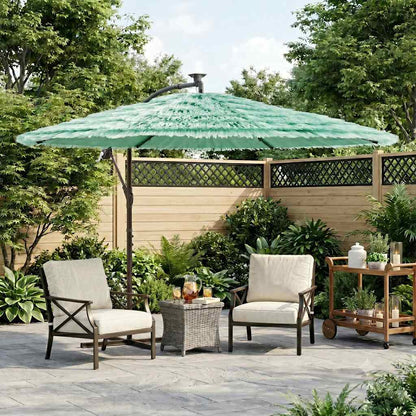 Garden Parasol with Steel Pole Green 290x290x238 cm
