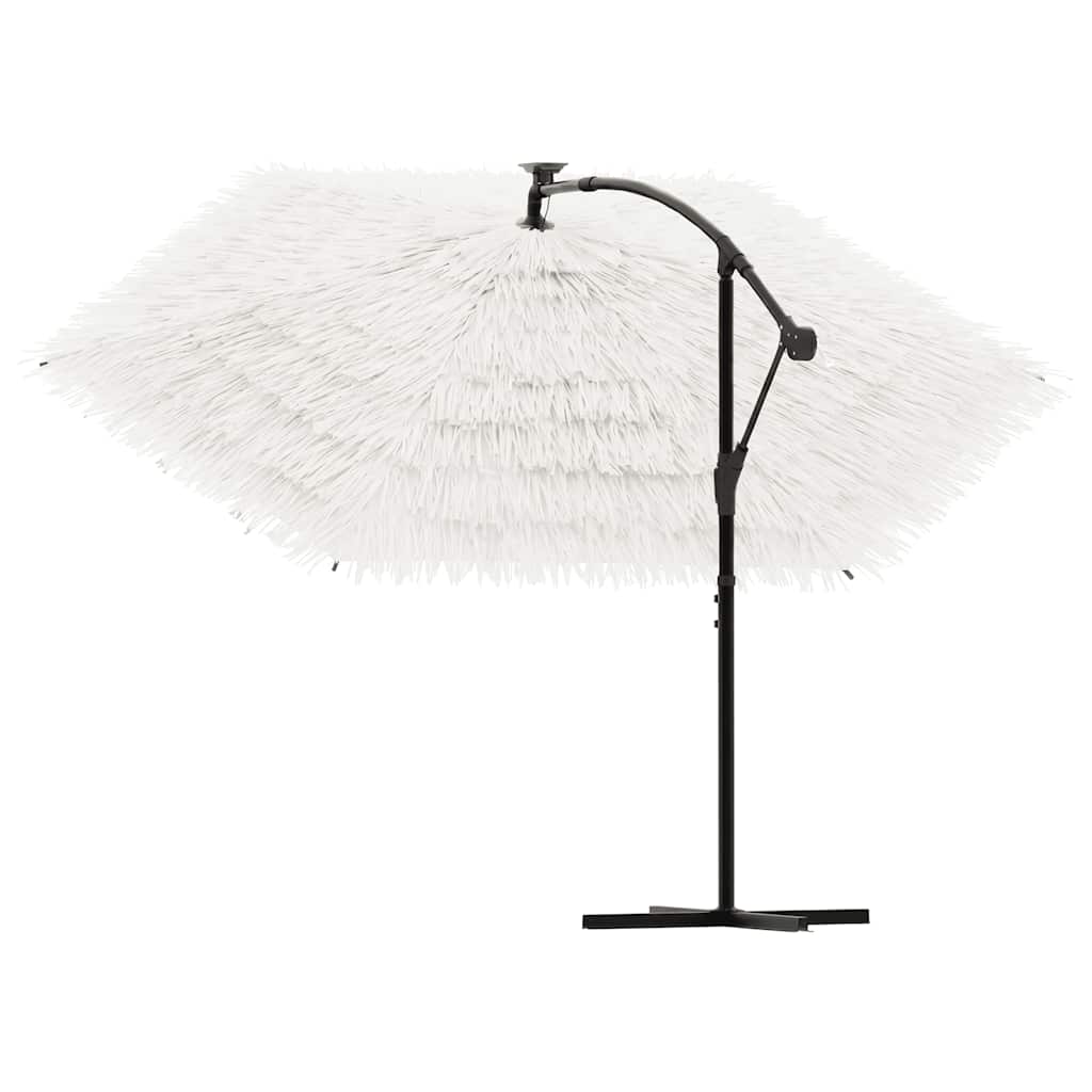 Garden Parasol with Steel Pole White 290x290x238 cm