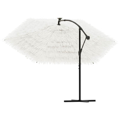 Garden Parasol with Steel Pole White 290x290x238 cm