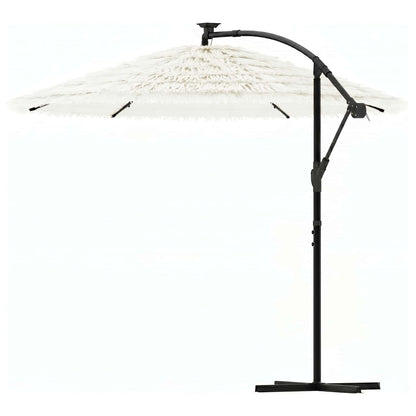 Garden Parasol with Steel Pole White 290x290x238 cm