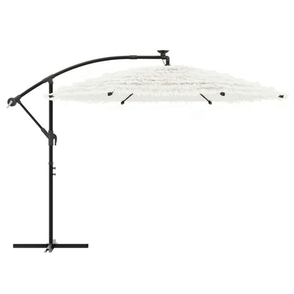 Garden Parasol with Steel Pole White 290x290x238 cm
