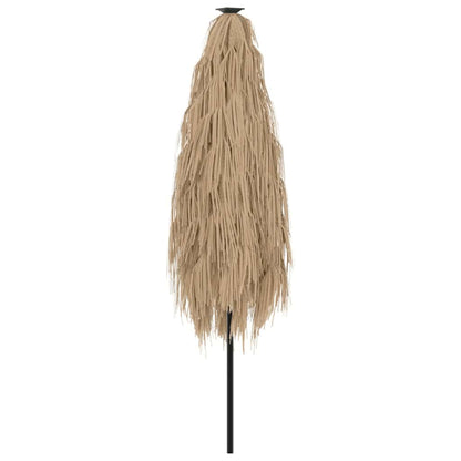 Garden Parasol with Steel Pole Brown 300x200x250 cm