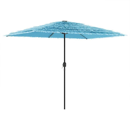 Garden Parasol with Steel Pole Blue 300x200x250 cm