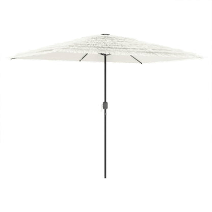 Garden Parasol with Steel Pole White 300x200x250 cm