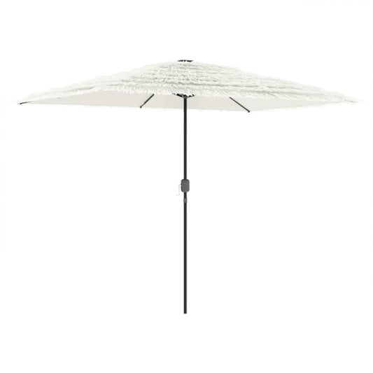 Garden Parasol with Steel Pole White 300x200x250 cm