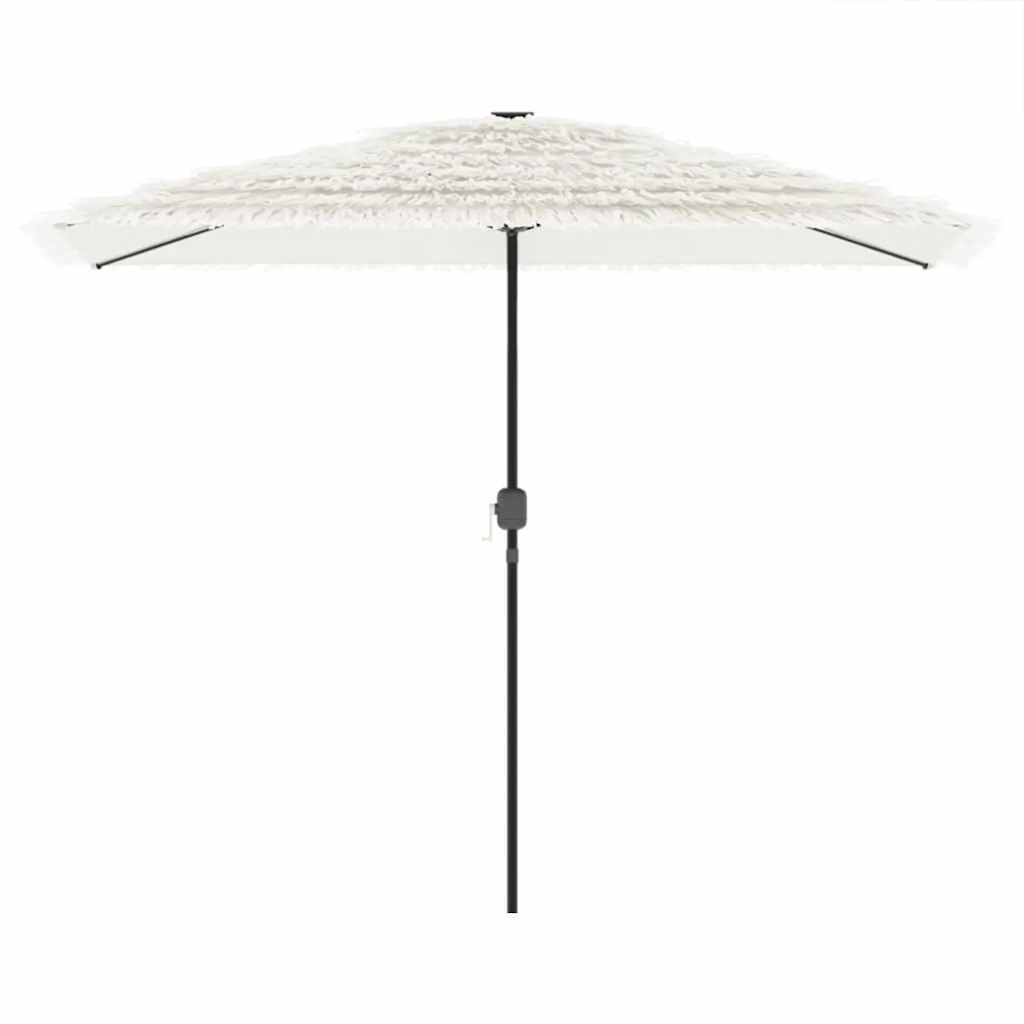 Garden Parasol with Steel Pole White 300x200x250 cm