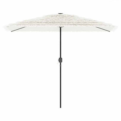 Garden Parasol with Steel Pole White 300x200x250 cm
