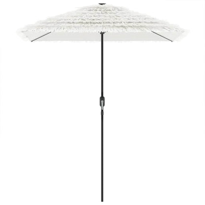 Garden Parasol with Steel Pole White 300x200x250 cm